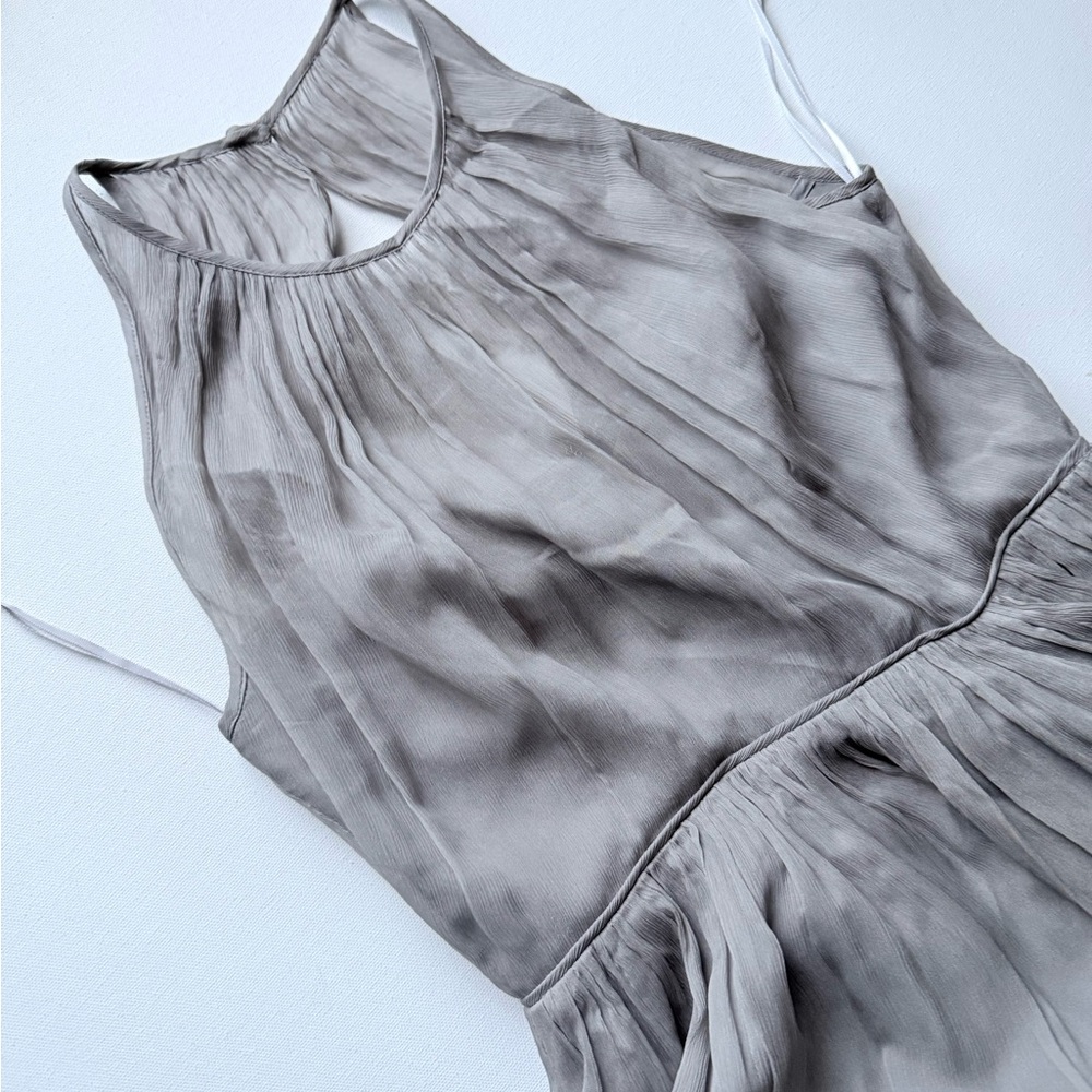 J. Crew Light Gray Chiffon Dress